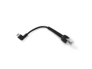90 度角 USB-C 转 RJ50 电缆 | 17cm短数据线|工业通讯连接器电缆 |黑色 OEM 制造商