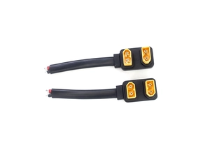 Cable de alimentación macho de 2 pines XT60 de 75 mm a extremo abierto