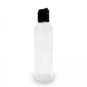 Custom Empty Round 6 oz 180ml Lotion Packaging Bottles Clear Cosmetic Plastic Bottles With Lid
