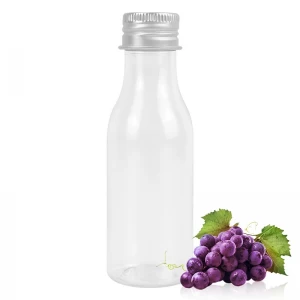 Wholesale 80ml Mini Small Sample Alcohol Juice Drinks Plastic Wine bottle Liquor Plastic Bottle With Screw Lid for Sale