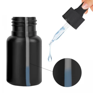 30ml Transparent plastic bottle HDPE cosmetic package serum plastic bottles droppers essential oil bottle