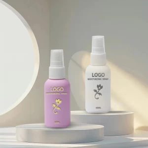Luxury Cosmetic Lotion Cream Bottle 30ml Custom Logo Printing Matte Soft Touch PET Plastic Spray Bottle