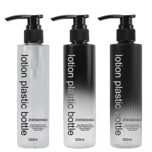 Luxury Skincare Bottles Cosmetics Packaging Containers Black Gradient Color Lotion Pump Moisture Cream Plastic Bottle
