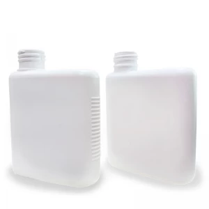 Square 300Ml White Flip Cap Cosmetics Shower Gel Shampoo Conditioner Empty Lotion Plastic Bottle