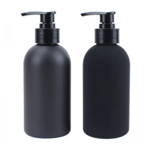 250ml pet biodegradable matte black shampoo empty bottle Body wash plastic bottle wash care plastic packaging - COPY - ecswcs