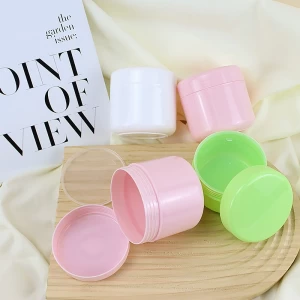 Double Wall PP jars 100ml 150ml Face Hand Hair Skin Care Lotions Dome Lip Scrub Plastic Cream Jar Cosmetic Container