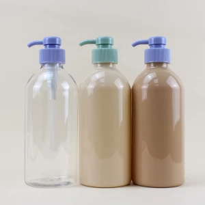 New Products Round Plastic Cosmetic PET Shampoo Lotion Foam Pump Screen Printing Skincare Bottles