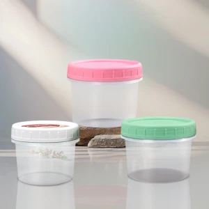 Custom Plastic Disposable PP Microwave Safety Cups Container for Soup Fruit Cut Sauce