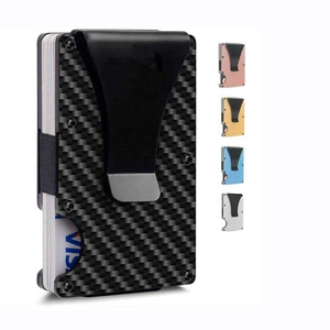 金属防盗屏蔽卡 RFID 信用卡夹保护器 RFID 屏蔽钱包批发