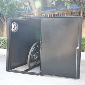 Boîte de rangement pour vélo d'extérieur en acier avec serrure