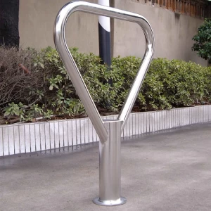 Support de stationnement de vélo en forme de triangle en acier inoxydable