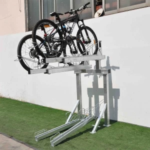 Sistema de estacionamiento de bicicletas de dos pisos