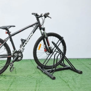 Venda imperdível suportes de bicicleta para 2 bicicletas com revestimento em pó preto
