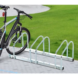 Горячие оцинкованные напольные двухсторонние стойки для парковки велосипедов