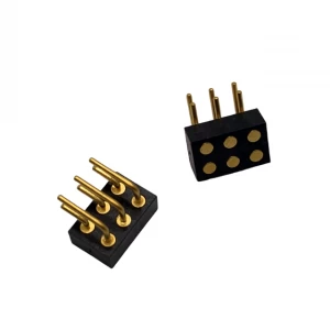 China 2.54 Pitch Right Angle Pogo Pin Connectors manufacturer