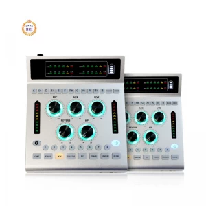 Portable Recording Studio Professional Digital Live Sound Card with 24 Professional Electronic Music Keys for Recoding
