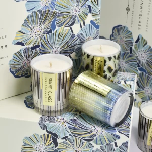 Gift box ginkgo leaf rectangular empty box with aromatherapy candle holder gift box