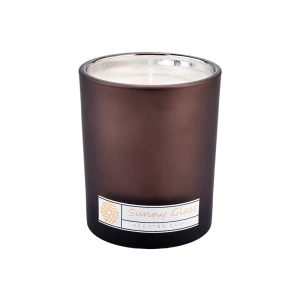 Luxury interior plated christmas glass candle containers are used to make candle