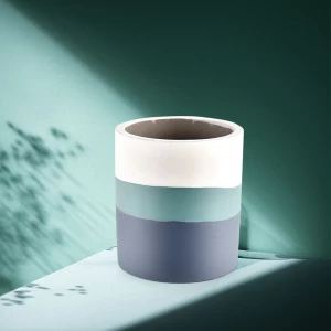 Factory direct sales multi-colored concrete jar candle luxury empty cement ceramic candle jar