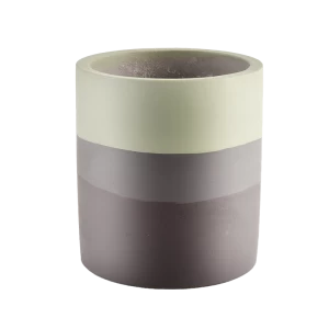 Custom nordic multi-colored ceramic candle jar concrete candle jar home decor
