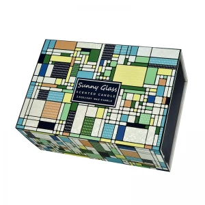 Bauhaus plaid packaging gift box birthday gift box aromatherapy candle holder packaging box