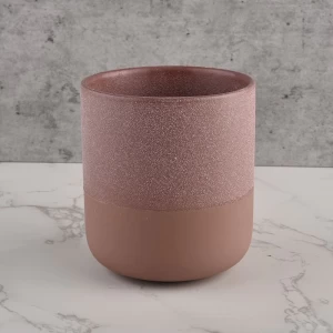 Pot de bougie en céramique rouge nordique en gros de 14 oz