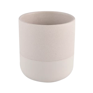 Herstellerspezifisches weißes leeres Keramikkerzenglas