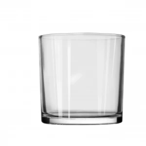 Grand pot de bougie en verre transparent de 575 ml, vente en gros