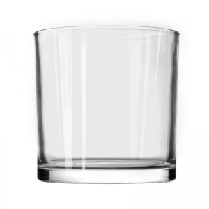 Grand pot de bougie en verre transparent de 47 oz pour fabriquer un bougeoir rond