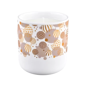 Venta al por mayor de tarros de velas de cerámica de lujo con patrones geométricos esféricos únicos