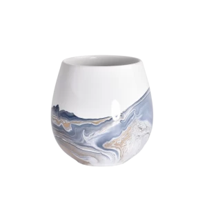 Modelo de pintura de tinta de tarro de vela de cerámica de 15 oz, nuevo producto