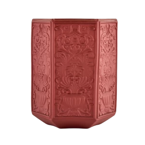 豪华定制巴洛克镀金红色欧式玻璃蜡烛罐