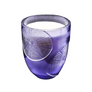 批发紫色环形空玻璃蜡烛罐定制礼物