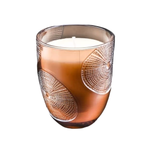 Pasadyang nordic multi-colored ring glass candle jar candle holder na palamuti