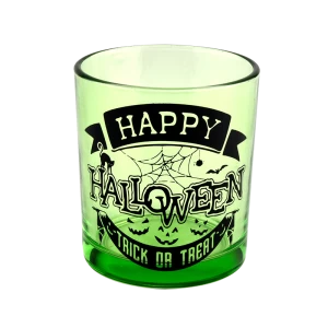 285 ml grüne Halloween-Graffiti-Kerzengläser aus Glas, individuelles Geschenk