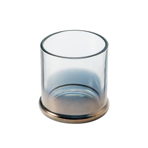 Wholesale electroplated blue gradient glass candle jars candle containers
