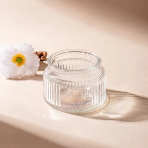 Wholesale Gradient Color Glass Vessel Scented Soy Candle Glass Jar