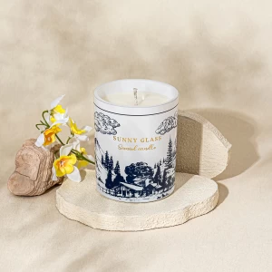 Pakyawan ng bundok at ligaw na pattern ng pattern ng pattern ng decal paper ceramic candle jar