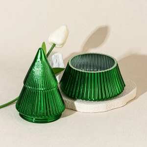 Pakyawan multi-layer glass candle garapon na may mga lids para sa mga Christmas party