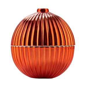 4-ounce spherical Christmas red glass candle jar with lid wholesale