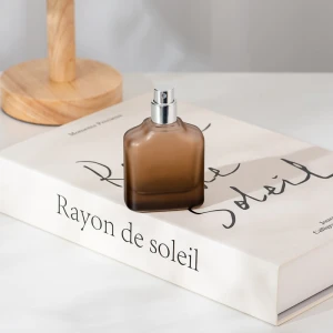 Botella de perfume de vidrio esbelto marrón minimalista al por mayor