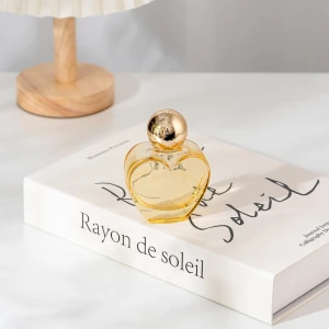 50 ml sfærisk guldhætte Hjerteformet parfumeflaske duftbeholder