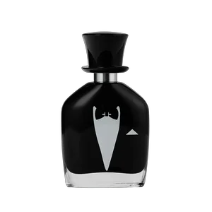 Wholesale vintage gentleman-style black glass perfume bottles