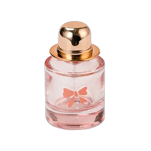 Wholesale hat bow glass perfume bottles with perfume compartments