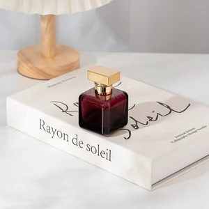 Customized red square perfume bottle fragrance storage container