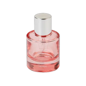 Luxury custom-made pink translucent gradient round bottle perfume bottle