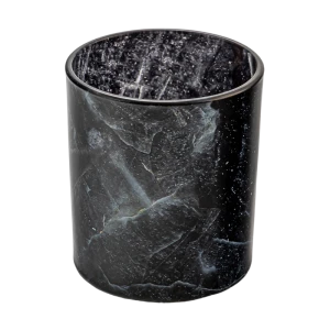 轻奢大理石纹玻璃蜡烛罐
