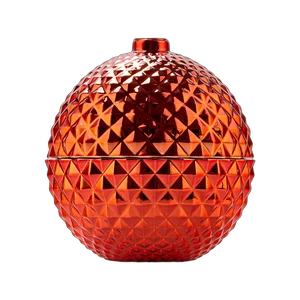 批发圣诞节限量版球形玻璃蜡烛罐带盖子