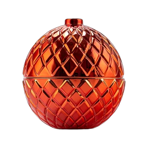 豪华定制圣诞专属菱格纹 玻璃蜡烛罐带盖