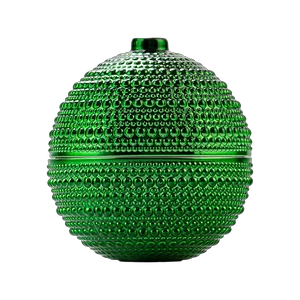Christmas spherical glass wax candle jar with lid candle container